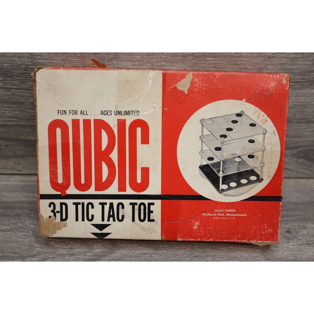 Vintage Qubic 3D Tic Tac Toe Game - 1960's - Qubic Games Complete
